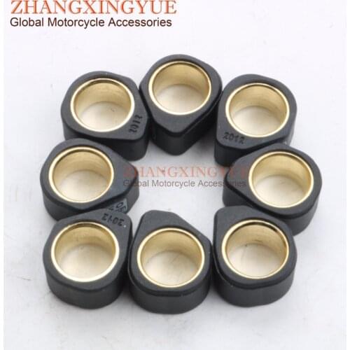 8PC Racing Quality Variator Slider Roller Weights 20x12mm 9g for MALAGUTI Madison 125 150 250 Phantom Max 125
