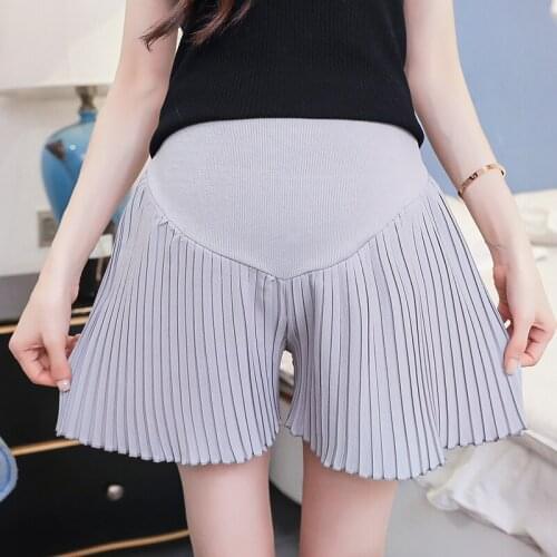 98055# Maternity Leisure Pants Summer Fashion Shorts Chiffon Elastic Waist Pregnant Women Belly Support Pants Maternity Trousers