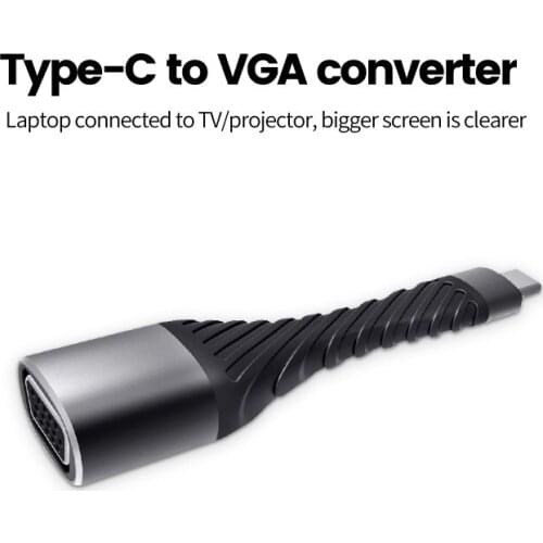 ZOMY Type-C to VGA Converter Adapter Cables for WG-TC31A Laptop Conneted to HD TV/Monitor Projector Cables Type-C Interface