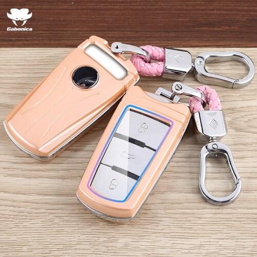 Car Remote Key Case Cover For Volkswagen VW New Passat Lavida Tiguan B6 B7 B7L CC R36 3C Maogotan B5 Car Accessories for Girls
