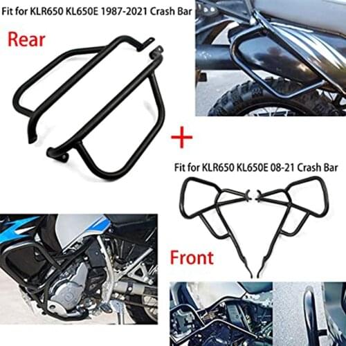 For Kawasaki KLR650 KL650E KLR 650 1987-2021 Motorcycle Highway Crash Bar Engine Guard Tank Bumper Stunt Cage Fairing Protector