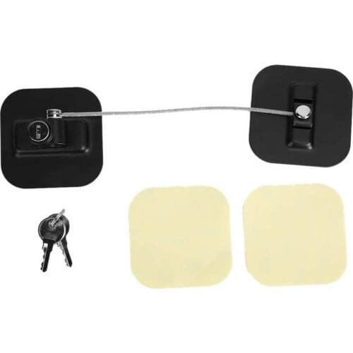 Refrigerator Closet Cabinet Lock Kids Safety Shifting Door Lock Child Safety System with Key Square ABS Home Safety System