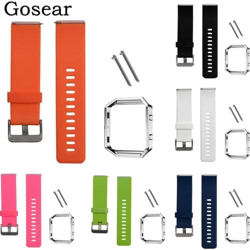 Gosear Large 23MM Smartwatch Bracelet Wrist Band Strap Belt Replacement Frame for Fitbit Blaze Smart Fitness Watch Accessories