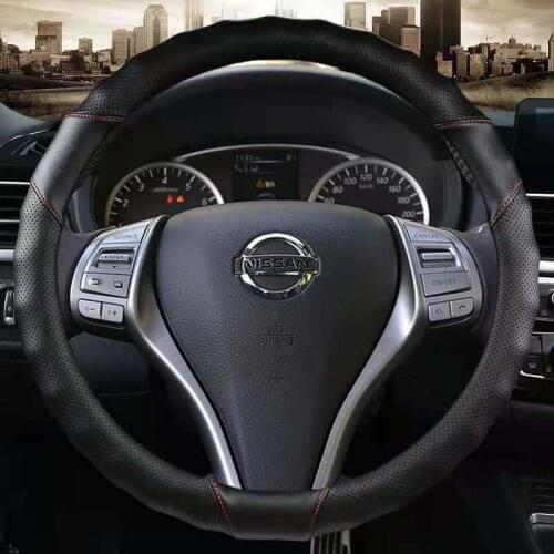 Car Steering Wheel Cover for Nissan Versa Almera Primera Tiida Terrano Qashqai J10 350z Kicks Patrol Murano NV200 Xtrail