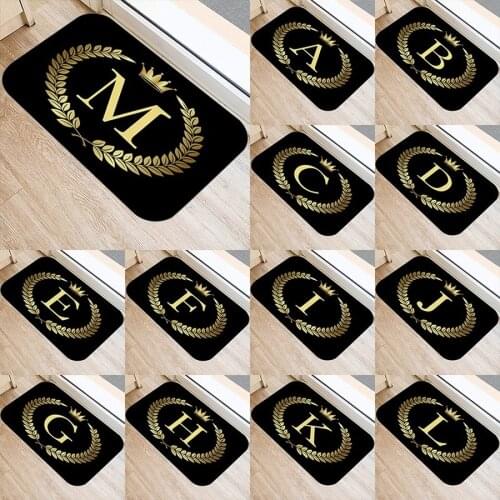 Black carpet golden letters kitchen mat kitchen rug home mat doormat rugs living room door mats outdoor prayer mat Bathroom rug