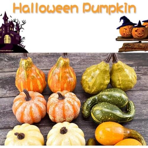 12PCS Halloween Simulation Pumpkins Artificial Foam Pumpkin Models for Halloween Decoration
