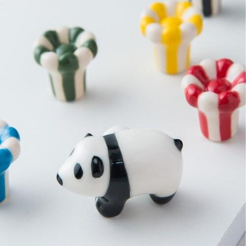 Ceramic Handle Childrens Room Cute Simple Cabinet Drawer Cartoon Painted Handle Hook Accessories
