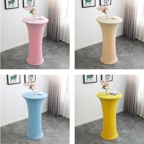 19 Colours cocktail table cloth wedding spandex table cover high bar lycra table linen party banquet hotel decoration