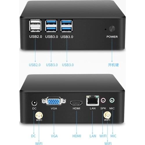 Eglobal Intel Core i7 7500U i5 7200U i3 7100U DDR4 Kaby Lake Mini Computer Micro PC Windows 10 TV Box HTPC 300M Wifi HDMI VGA