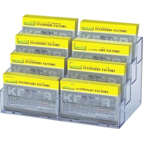 Multi-layers Transparent Storage Box Desktop Display Case Business card holder Stand plastic Acrylic home Office School Supplies