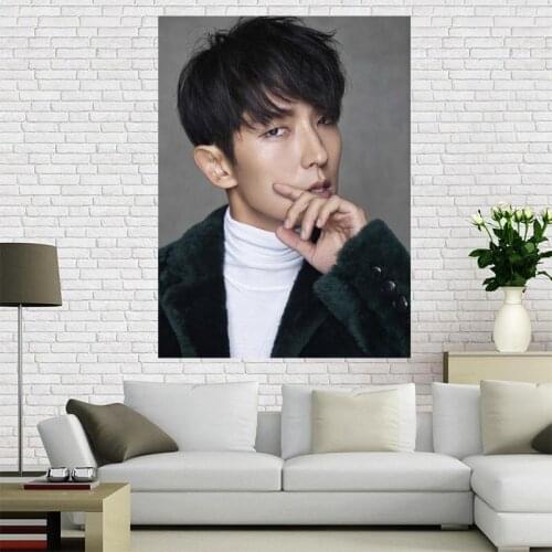 Custom LEE JOON GI Kpop Poster Wall For Living Room Art Poster Decoration Canvas Fabric Cloth Art No Frame Morden Print Wall