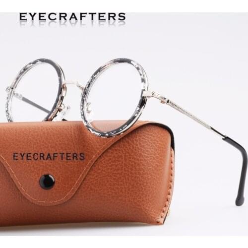 Retro EyeGlasses Frame Round Eyeglass Frames Classic New Vintage Optical Frames Glasses for Men Women Glasses Clear Lens