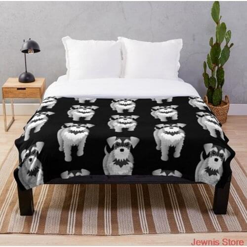 Schnauzer Throw Blanket Blanket Throws on Bed/Crib/Couch 150x200CM adult Baby Girls Boys Kids Gift Christmas