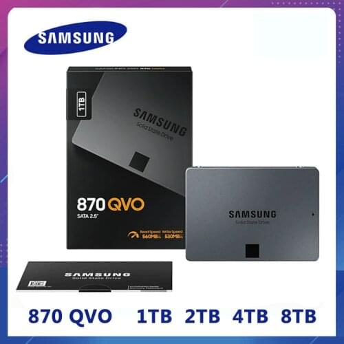 SAMSUNG SSD 870 QVO 8TB 4TB 2TB 1TB Internal Solid State Disk 8TB SATA 3 HDD Hard Drive Laptop Desktop PC TLC Hard Drive