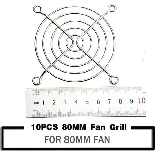 10 Pieces 80mm Fan Grills Protection Net 80x80mm Metal Mesh for 80mm 8cm Fan Protecntion Finger Protection Net