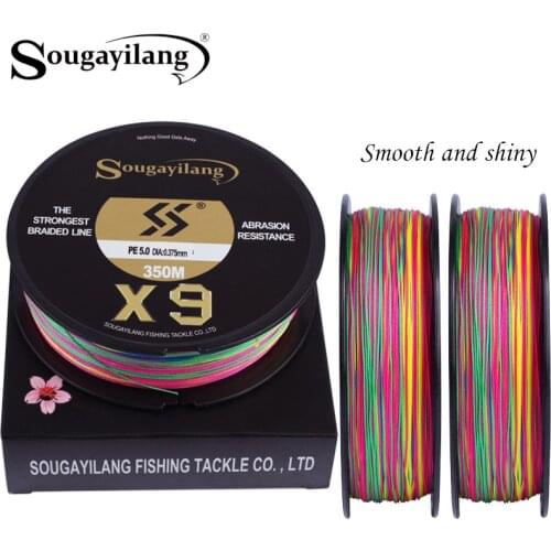 Sougayilang X9 Series Fishing Line 9 Strands PE Lines with GTX Performance Fibers 150M 350M 550M Braid Line 17-97LB Tackle Tools