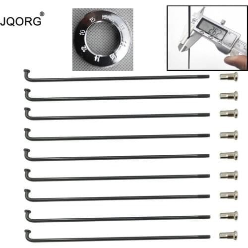 12G 2.6 mm E-bike Spokes Black Color J-bend Electric bike Motor Wheel Spokes Diameter 2.6 mm 45# Steel Material E-bicycle Spokes