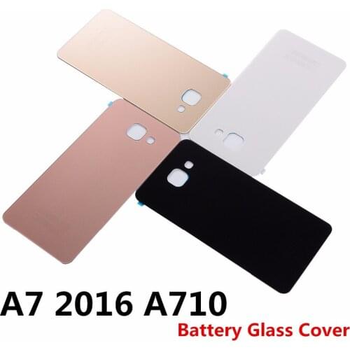 For Samsung A7 2016 A710 A710F Housing Battery Glass Cover Back Door Cover with Adhesive(A710 All versions)