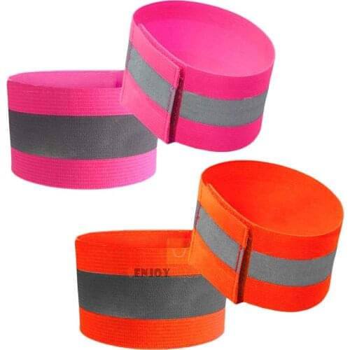 Mini Reflective Bands Elastic Armband Wristband Ankle Leg Straps Safety Reflector Tape Straps For Night Running Riding Bracelet