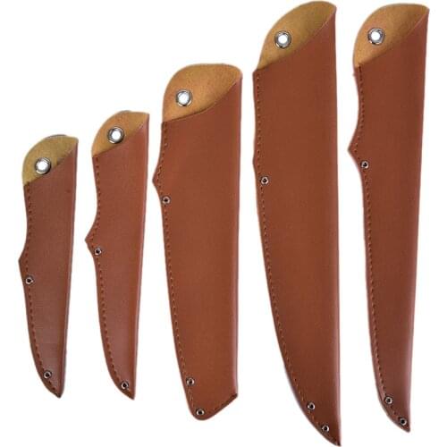 Universal PU Knife Sheath Leather Sheath With Waist Belt Buckle Pocket Tool Portable Fruit Knife Multi-purpose Knife Cover