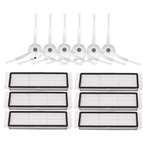 12PCS/LOT Side brush hepa filter replacements for Xiaomi Roborock S50 S51 mi robot dust filter mijia vacuum cleaner accessories