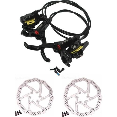 ZOOM Mtb Hydraulic Brakes Disc With Brake Pads 160mm Rotor Caliper Adapter Lever Set HB-875 Mountain Bike Bicycle Accessories
