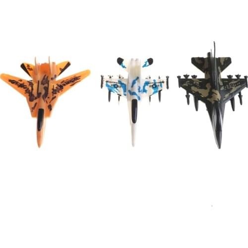 1Pcs Military Plane Pull Back Toy Children Education Toy Mini Aircraft Models Toys Force Fighter Airplane Toy Random