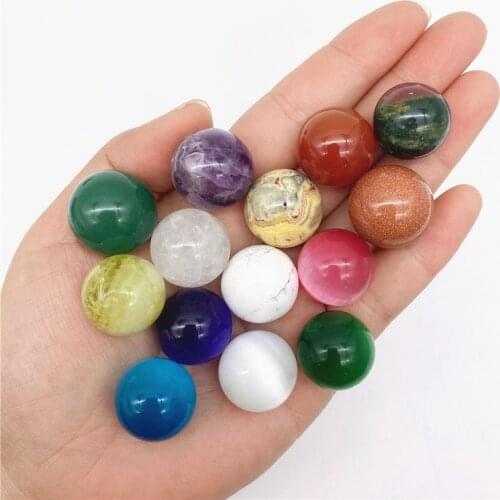 1PC Many Kinds 20mm Natural Lapis Lazuli Citrine Crystal Ball Sphere Gemstone Reiki Quartz Healing Fengshui Home Decor