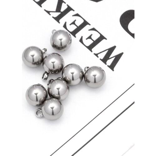 10Pcs/lot Welding Ring Steel Ball DIY Necklace Bracelet Jewelry Pendant Round Bead Jewelry Accessories Loose Beads Wholesale