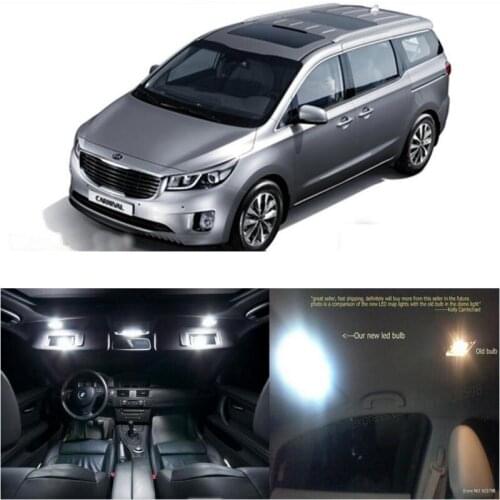 LED Interior Car Lights For kia new carnival dual sunroom dome map reading foot door lamp error free 10pc