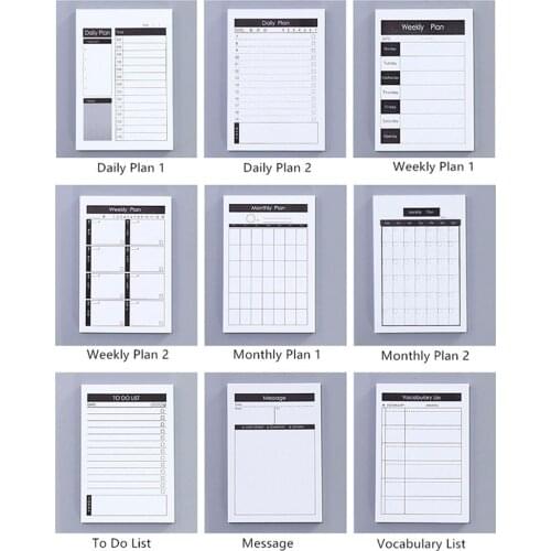 10 Styles Study Work Plan Memo Pad Creative Kraft Paper Guestbook To Do List Simple Student Stationery School Supplies
