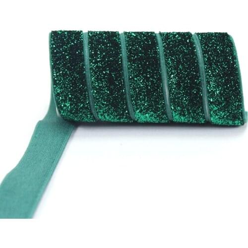 150yards/color/lot glitter elastic velvet, free shipping 5/8" frosted glitter elastic DL-19