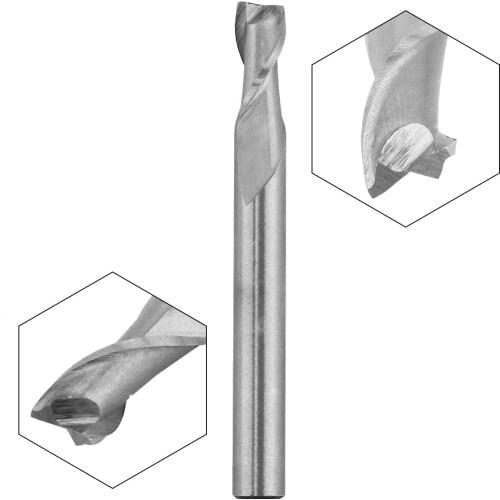 1pc HSS 2 Flute End Mill Cutter 1mm-8mm CNC Straight Shank Milling Woodworking Tool End Mill Router Bit CNC Mold Processing