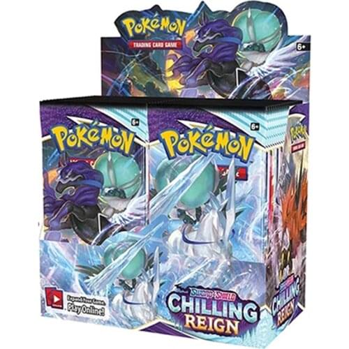 2021 Newest Pokemon English Version Card Sword and Shield Chilling Reign Cards Game Toys Childrens Gifts
