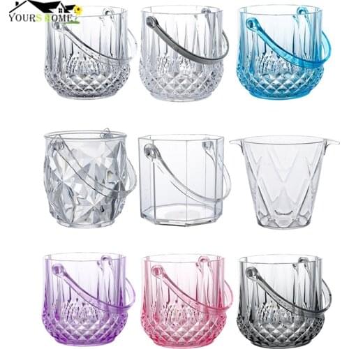 1.2L Arcylic Ice Bucket Wine Champagne Gorgeous Diamond Ice Bucket With Ice Tong Barware