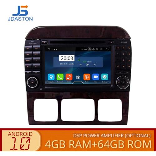 JDASTON Android 10 Car DVD Player For Mercedes Benz W220 W215 S Class S280/S320/S350/S400 Multimedia GPS Stereo 2 Din Car Radio