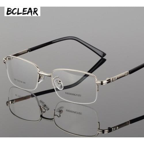 BCLEAR New metal alloy half frame glasses frame presbyopia myopia eyeglasses optical eyewear for men S887