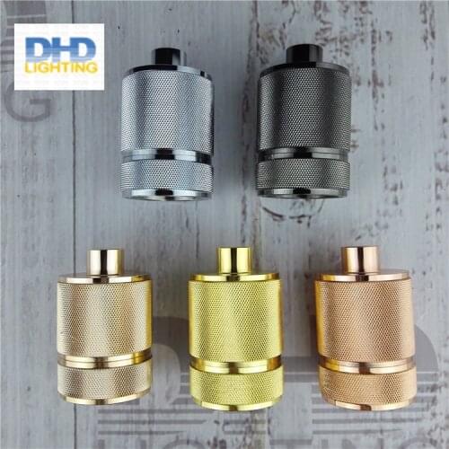 Free shipping High Quality E27 Pendant Lamp Socket 5 colors Finishes Vintage Edison Light Holder Industrial Bulb Pendants