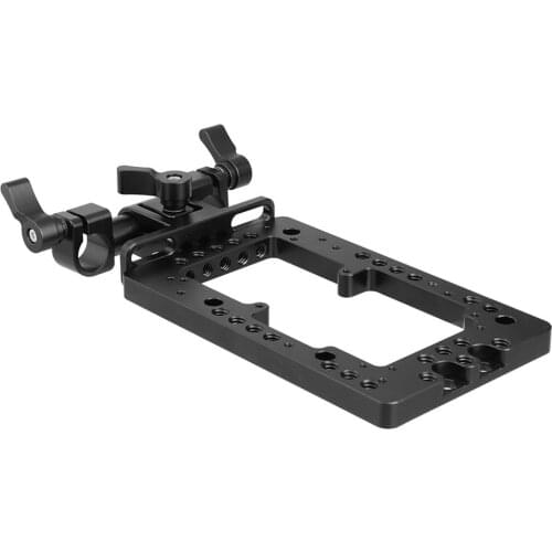 Annular Cheese Plate 15mm Rods Clamp Rotatable Bracket 1/4"-20 M3 Mount Hole For DSLR Camera Battery Mounting Support System