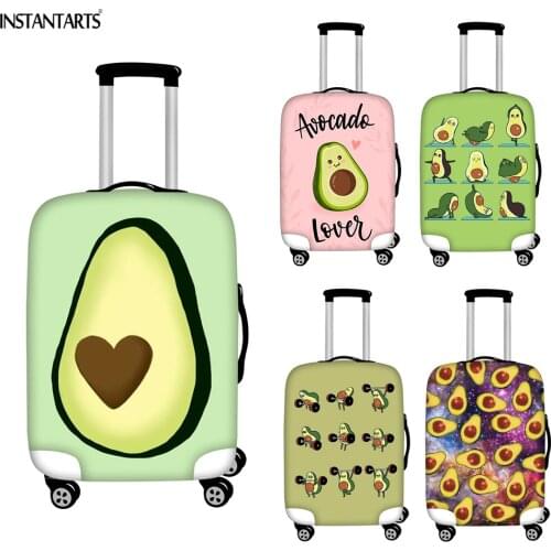 INSTANTARTS Cute Fruit Avocado Printing Luggage Cover Apply to 18-30 Inch Travel Suitcase Waterproof Thick Protective Covers