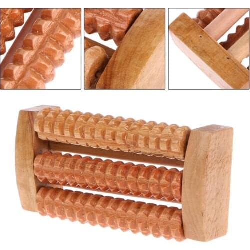 Y1UF Wooden Foot Massage Roller Massage Feet Plantar Fasciitis Roller Reflexology