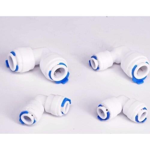 Fit Tube OD 1/4" 3/8" Elbow Equal Reducer Connector Fitting Aquarium Reverse Osmosis RO Water Dispenser