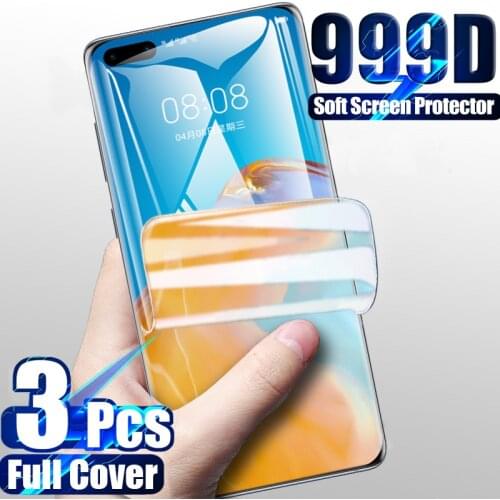 Full Cover Hydrogel Film For Huawei P40 P20 P30 Lite Screen Protector For Huawei P30 P40 Pro P Smart Z Y6 Y7 Y9 2019 Not Glass