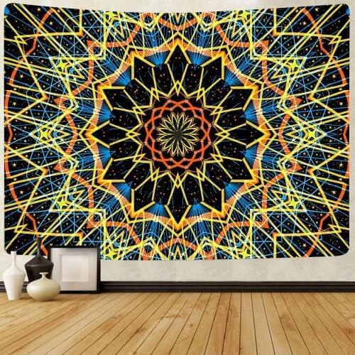 Simsant Mandala Flower Tapestry Cartoon Tree House Forest Art Wall Hanging Tapestries for Living Room Home Dorm Decor