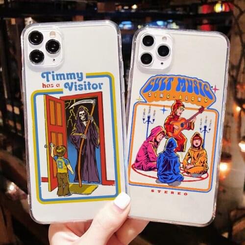 Halloween Satan Vintage Lets Summon Demons Graphic Soft Phone Cover For iPhone 12pro 11Pro Max 12mini XR X XS MAX 7 8 Plus SE
