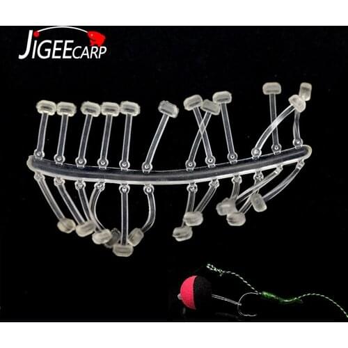 JIGEECARP 100PCS Carp Fishing Plastic Bait Stops for Boilie Bait Pop Up Stop Holder Screw Inserts Hair Rig Tackle Fishing Gears