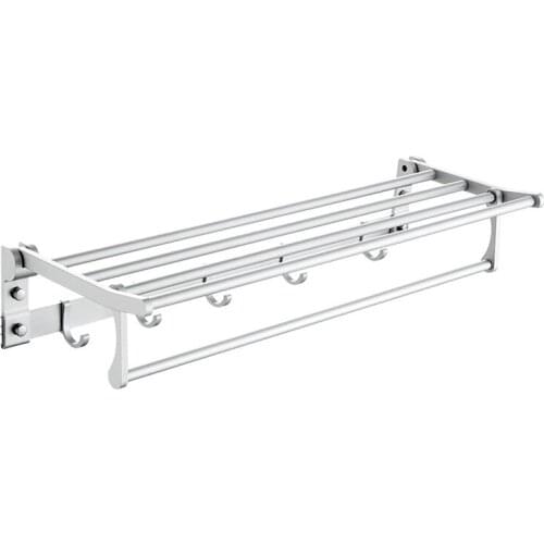 Space Aluminum Bathroom Towel Rack Bathroom Shelf Towel Toilet Wall Hanging Bathroom Hardware Accessories