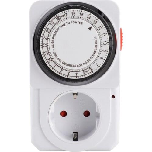 24Hour Cyclic Timer Switch Kitchen Timer Outlet Loop Universal Timing Socket Mechanical Timer 16A UK EU UK Plug Socket Protector