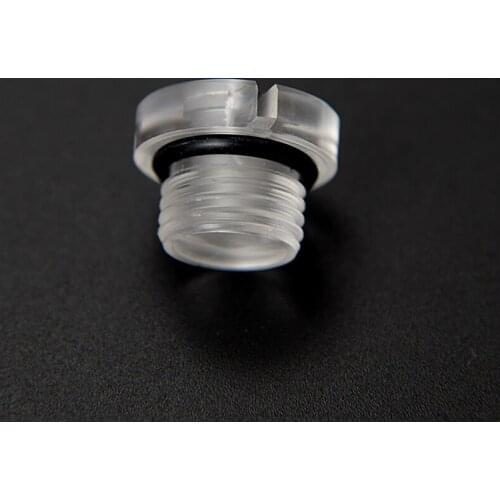 Transparent acrylic word water stop plug G1/4 external thread pump water tank accessories computer water cooling