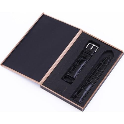 Real crocodile leather Watchband 12MM 14 16 18 20MM 22 24MM Wristband With Wooden Box Package Flat Interface Straps With Tools